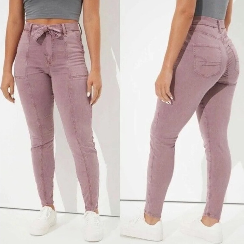 AE HI-RISE CARGO JEGGING 12 SHORT